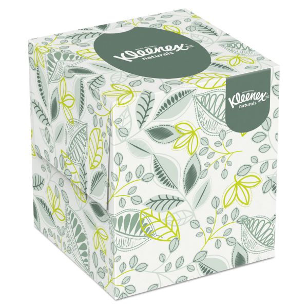 KCC21272 Kleenex Naturals Facial Tissue, 2-Ply, White, 95/Box