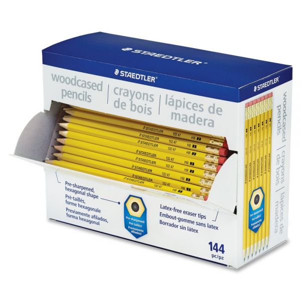 STD13247C144A Staedtler Pre-Sharpened #2 Wood Pencils