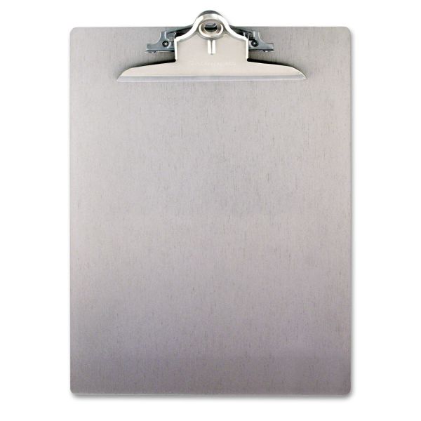 SAU22517 Saunders Aluminum Clipboard w/High-Capacity Clip, 1" Clip Cap, 8 1/2 x 12 Sheets, Silver