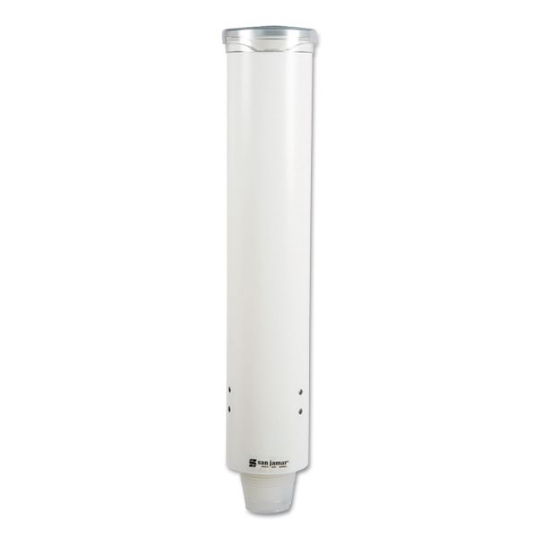SJMC4160WH San Jamar Small Pull-Type Water Cup Dispenser, White