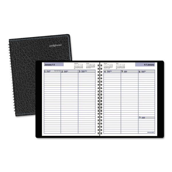 AAGG59500 AT-A-GLANCE DayMinder Weekly Appointment Book, 8 x 8 1/2, Black, 2018