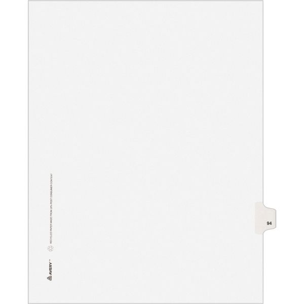 AVE01094 Avery Individually Numbered Legal Index Dividers