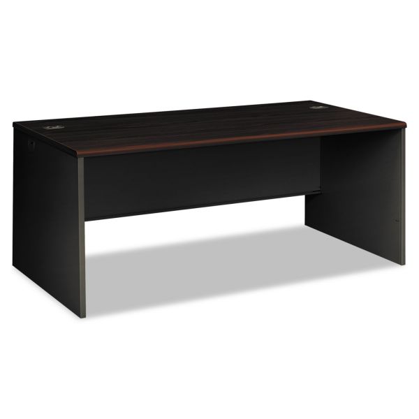 HON38934NS HON 38000 Series Desk Shell, 72w x 36d x 29-1/2h, Mahogany/Charcoal