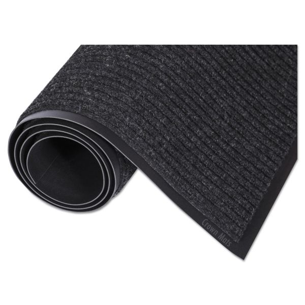 CWNNR0046CH Crown Needle-Rib Wiper/Scraper Mat, Polypropylene, 48 x 72, Charcoal