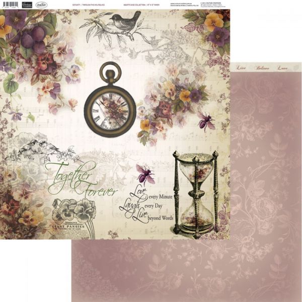 NOTM322355 Hearts Ease Double-Sided Paper 12"X12"