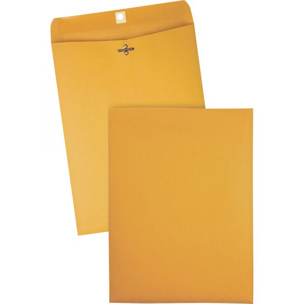 QUA37890 Quality Park Clasp Envelope, 9 x 12, 28lb, Brown Kraft, 100/Box
