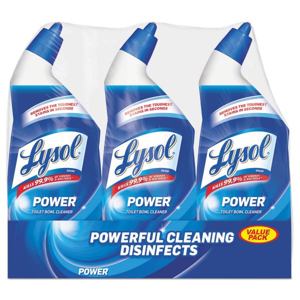 RAC90704 LYSOL Brand Disinfectant Toilet Bowl Cleaner, Wintergreen Scent, 24 oz Bottle, 3/PK, 4 PK/CT