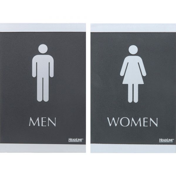 USS4248 U.S. Stamp & Sign "Men" & "Women" Restroom Signs