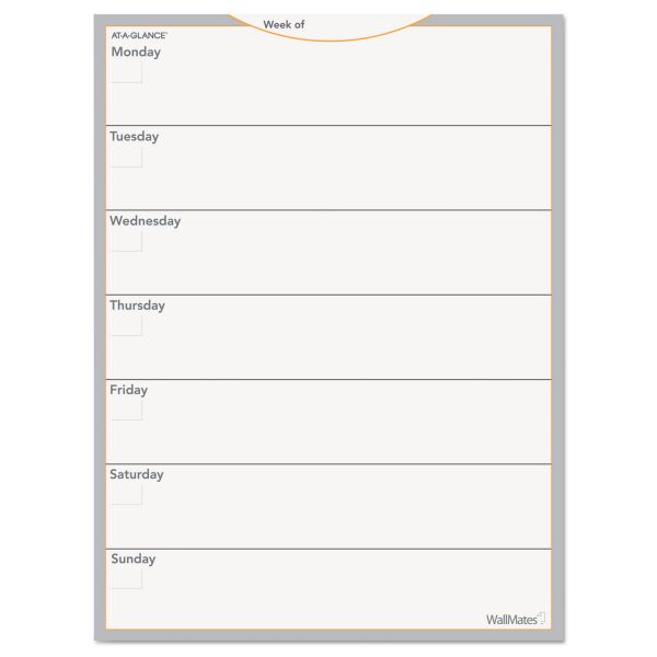 AAGAW503028 AT-A-GLANCE WallMates Self-Adhesive Dry Erase Weekly Planning Surface, 18 x 24