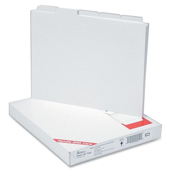 AVE20405 Avery Customizable Print-On Dividers, 5-Tab, White Tab, Letter, 30 Sets
