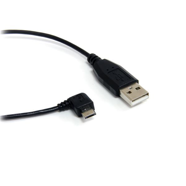 SYNX2746217 StarTech.com 1 ft Micro USB Cable - A to Right Angle Micro B