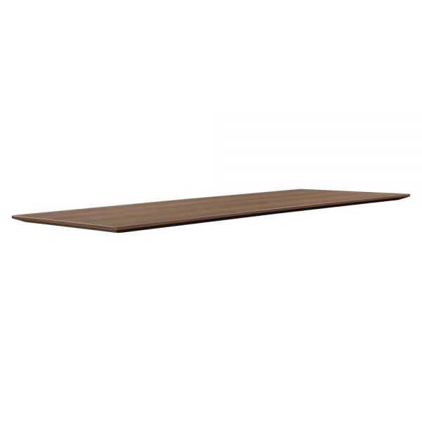 LLR59612 Lorell Electric Height-Adjustable Walnut Knife Edge Tabletop