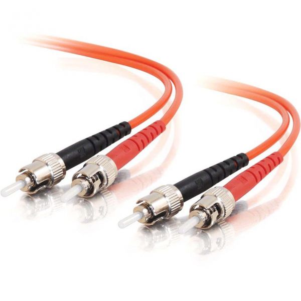 SYNX1773114 1m ST-ST 62.5/125 OM1 Duplex Multimode PVC Fiber Optic Cable - Orange