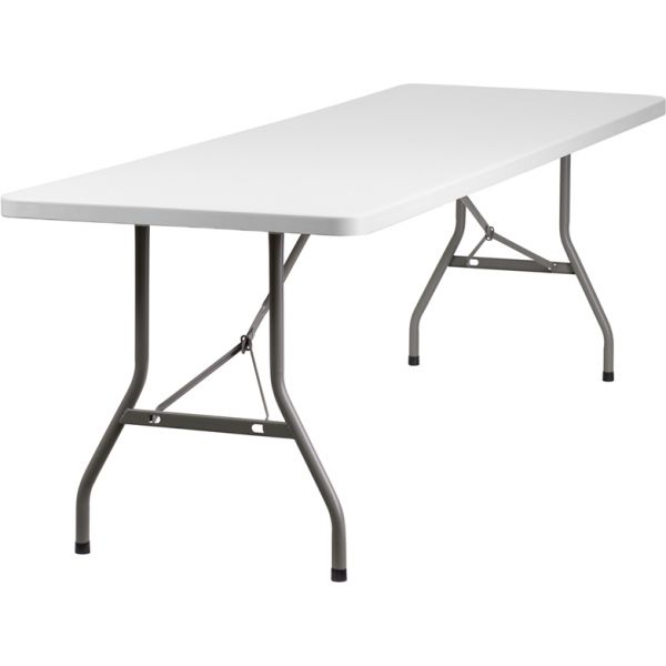 FHFRB3096GG Flash Furniture 30''W x 96''L Granite White Plastic Folding Table