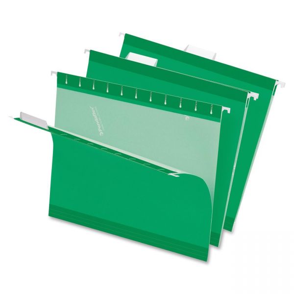 PFX415215BGR Pendaflex Reinforced Hanging Folders, 1/5 Tab, Letter, Bright Green, 25/Box