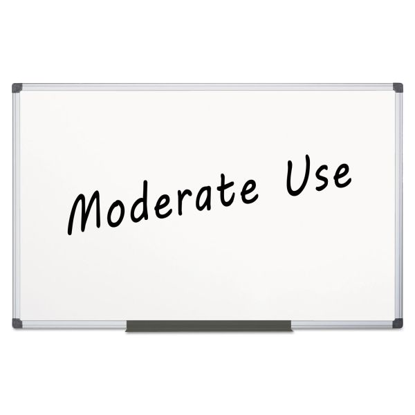 BVCMA2112170MV MasterVision Value Melamine Dry Erase Board, 48 x 96, White, Aluminum Frame