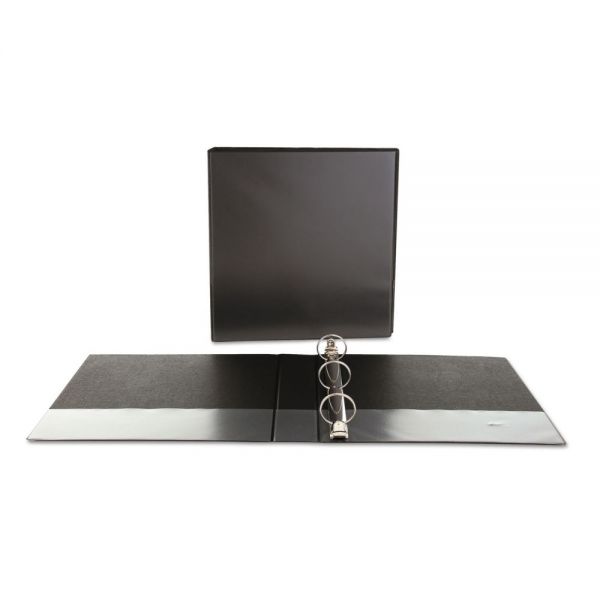 UNV20971 Universal Economy 3-Ring View Binder, 1 1/2" Capacity, Round Ring, Black