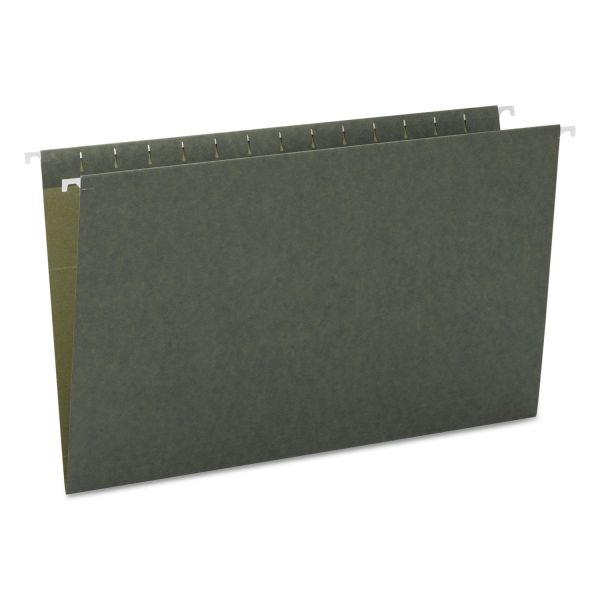 SMD64110 Smead Hanging File Folders, Untabbed, 11 Point Stock, Legal, Green, 25/Box