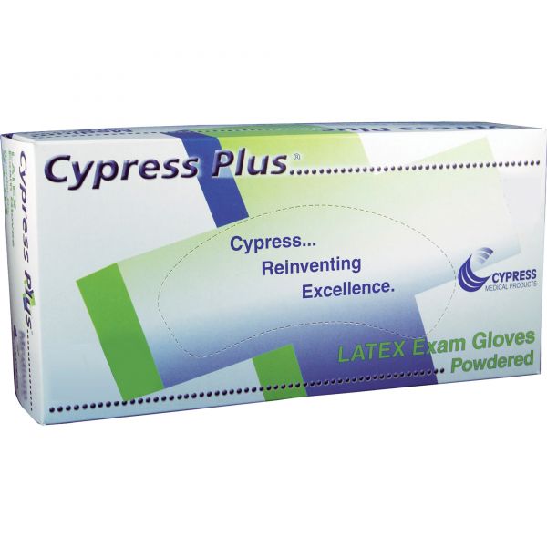 CYSMCPP049306 Cypress Plus Lightly Powdered Latex Exam Gloves