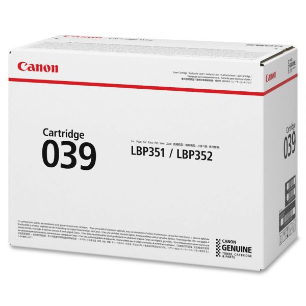 CNMCARTRIDGE039 Canon 039 Black Toner Cartridge (CARTRIDGE039)