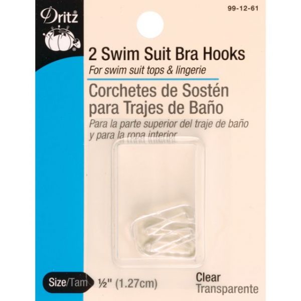 NOTM092422 Swimsuit Bra Hook 1/2" Wide 2/Pkg