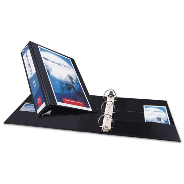 AVE09500 Avery Durable 3-Ring View Binder w/Nonlocking EZD Rings, 2" Capacity, Black