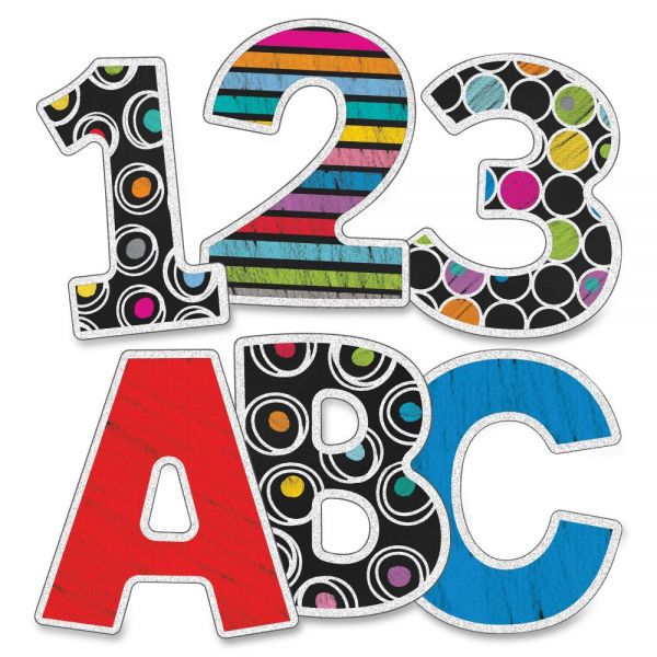 CDP130059 Carson-Dellosa Colorful Chalkboard EZ Letters Set