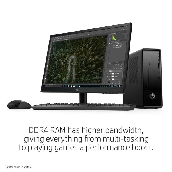 HP 290-a0046 Slim Desktop PC, AMD A9, 8GB Memory, 1TB Hard Drive