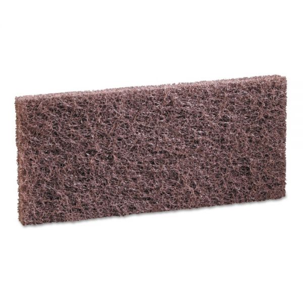 BWK403 Boardwalk Heavy-Duty Brown Pads, 4 x 10, 20/Carton