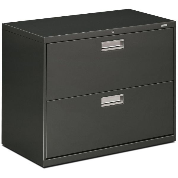 HON682LS HON 600 Series Two-Drawer Lateral File, Letter/Legal/A4, 36w x 19-1/4d, Charcoal