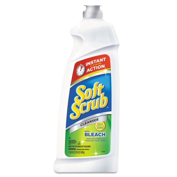 DIA01602 Soft Scrub Antibacterial with Bleach, 24oz Bottle, 9/Carton