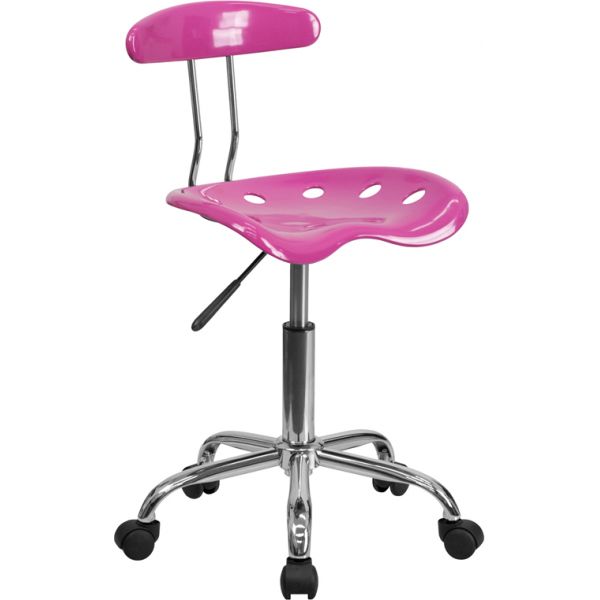 FHFLF214CANDYHEARTGG Flash Furniture Vibrant Task Chair with Tractor Seat