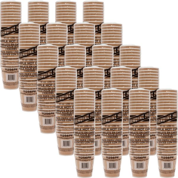 GJO11256CT Genuine Joe Ripple 10 oz Coffee Cups