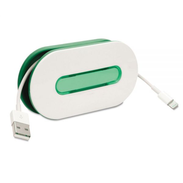 PRBWID34MCE Dotz WrapID Cord Wrap w/ID Insert, Holds up to 6ft of Cord, Emerald