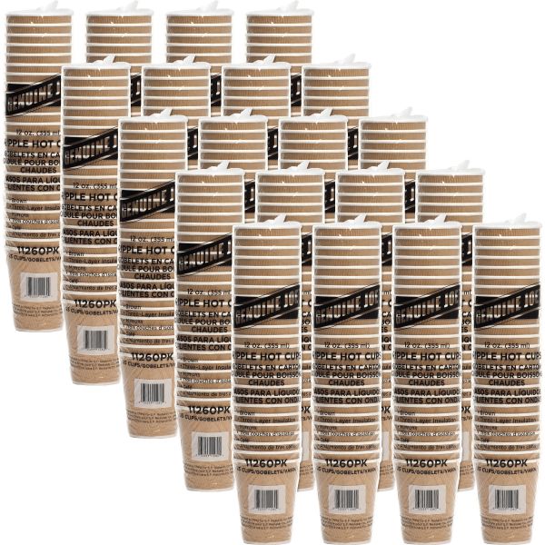 GJO11260CT Genuine Joe Ripple 12 oz Coffee Cups