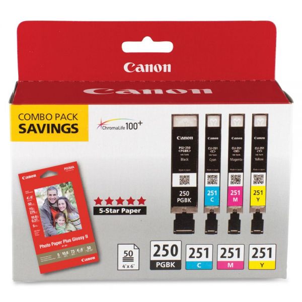 CNM250BKCLI251 Canon PGI-250/CLI-251 Color Combo Pack