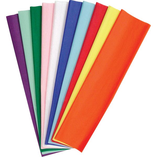 PAC58970 Pacon Kolorfast Tissue Assortment, 10 lbs., 20 x 30, 10 Assorted Colors, 100 Sheets