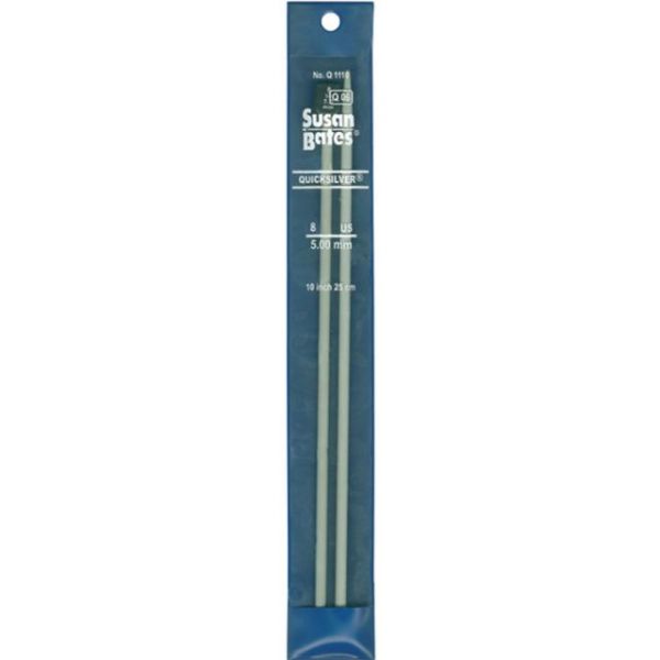NOTM071727 Quicksilver Single Point Knitting Needles 10"