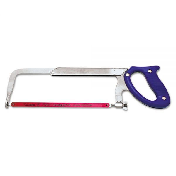 NCH80952 Nicholson Heavy-Duty Hacksaw Frame, 10" to 12" Blade, Steel Frame, Blue Plastic Handle