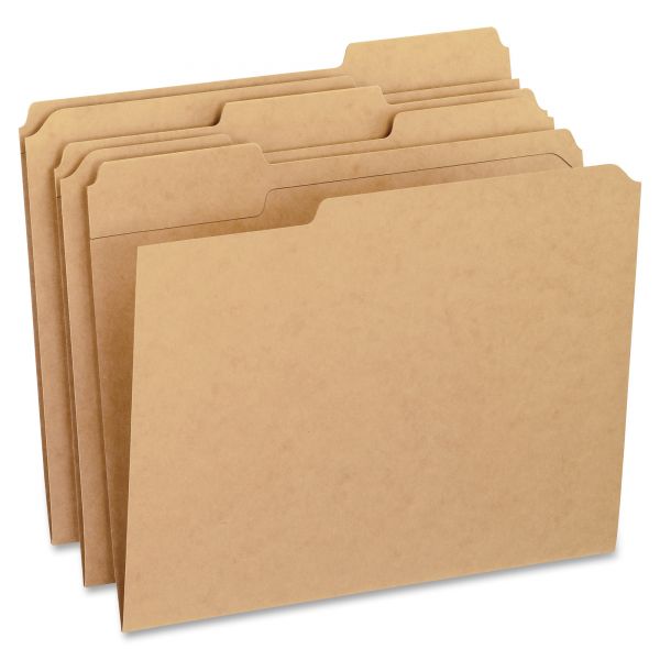 PFXRK15213 Pendaflex Two-Ply Dark Kraft File Folders, 1/3 Cut Top Tab, Letter, Brown, 100/Box