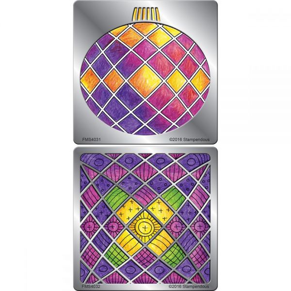 NOTM405514 Stampendous Fran's Stencil Duo W/Pen & Cards