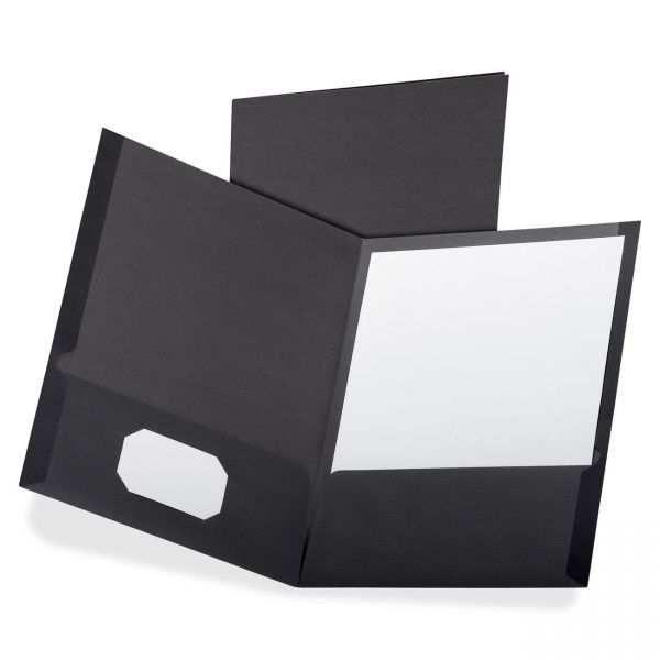 OXF50506 Oxford Black Two Pocket Folders