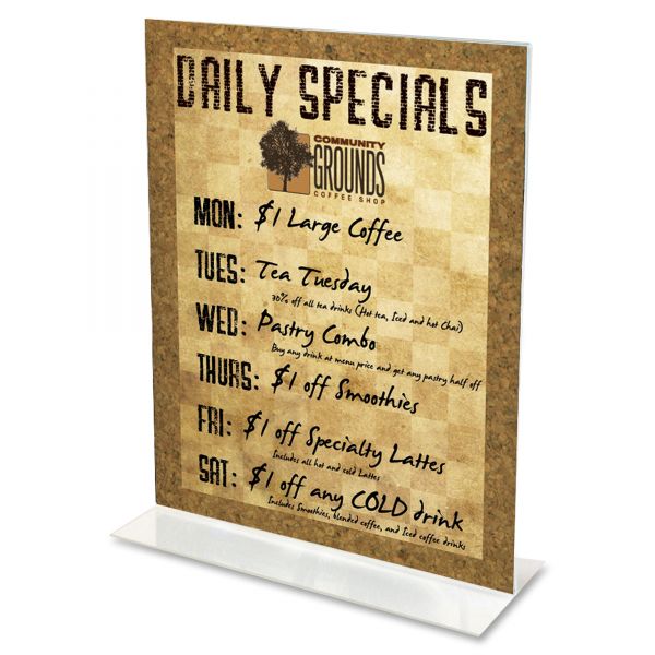 DEF69201 deflecto Classic Image Double-Sided Sign Holder, 8 1/2 x 11 Insert, Clear