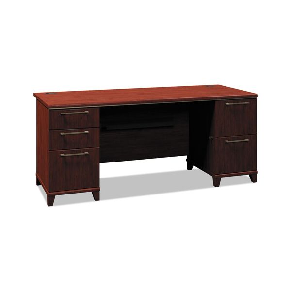 BSH2972CSA103 Bush Enterprise Collection 72W Double Pedestal Desk, Harvest Cherry (Box 1 of 2)