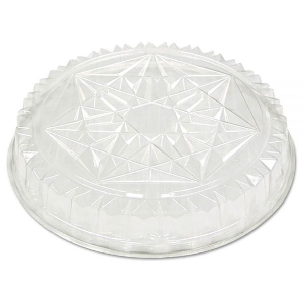 PCTP4412 Pactiv Round CaterWare Dome-Style Food Container Lids, 1-Comp, Clear, 12dia, 50/Carton