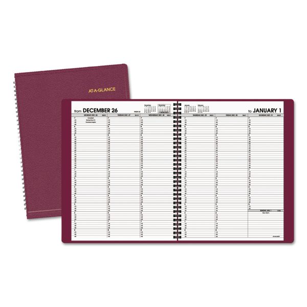 AAG7095050 AT-A-GLANCE Weekly Appointment Book, 8 1/4 x 10 7/8, Winestone