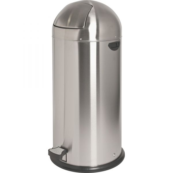 GJO58888 Genuine Joe Hands Free Step-On 13.5 Gallon Trash Can