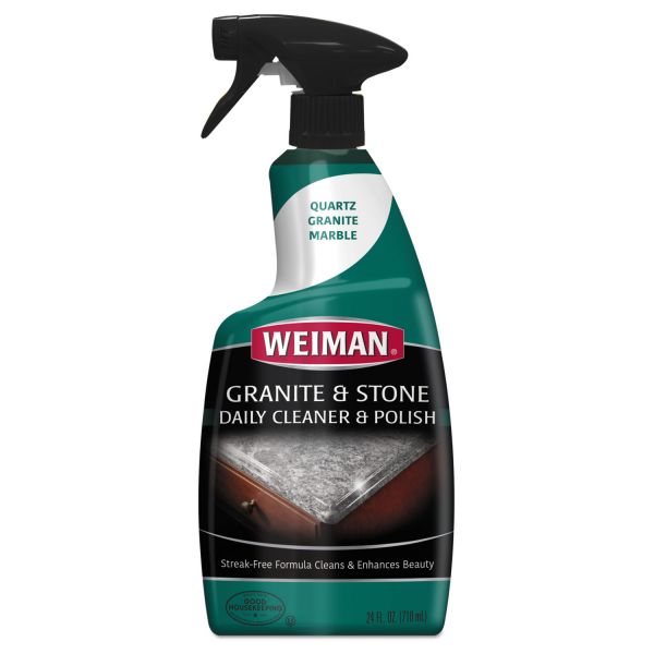 WMN109 WEIMAN Granite Cleaner and Polish, Citrus Scent, 24 oz Bottle, 6/Carton