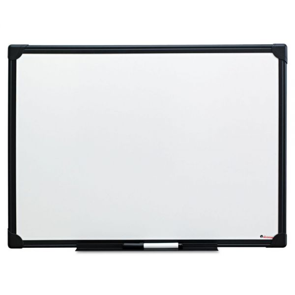 UNV43630 Universal Dry Erase Board, Melamine, 24 x 18, Black Frame