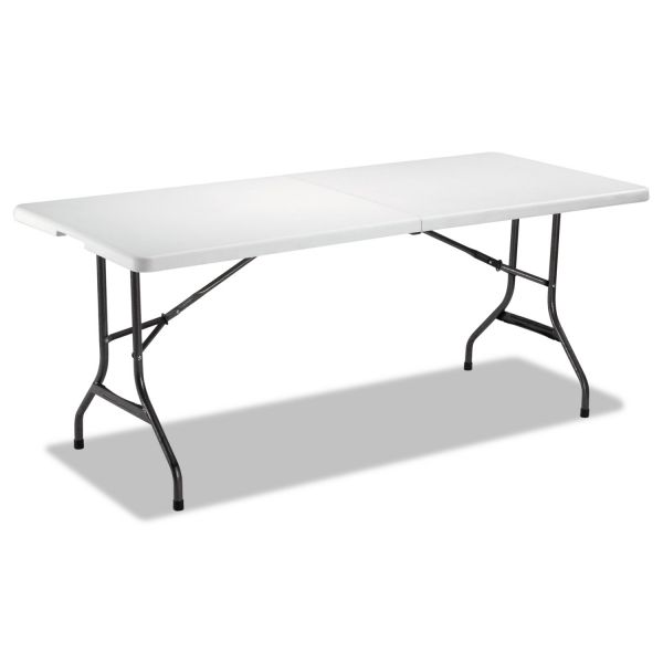 ALEFR72H Alera Fold-in-Half Resin Folding Table, 71w x 30d x 29h, White